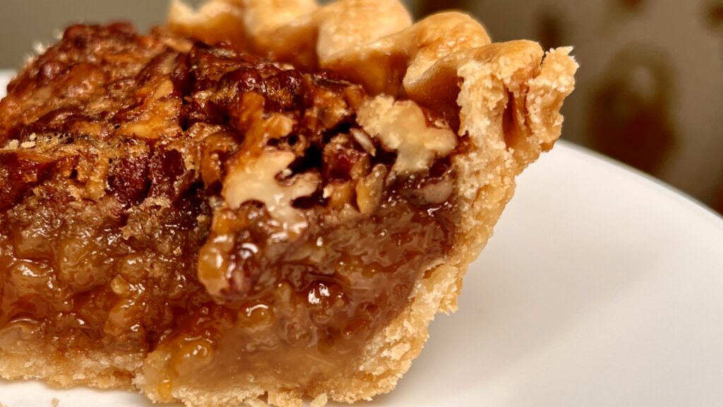 Honey Pecan Pie close up