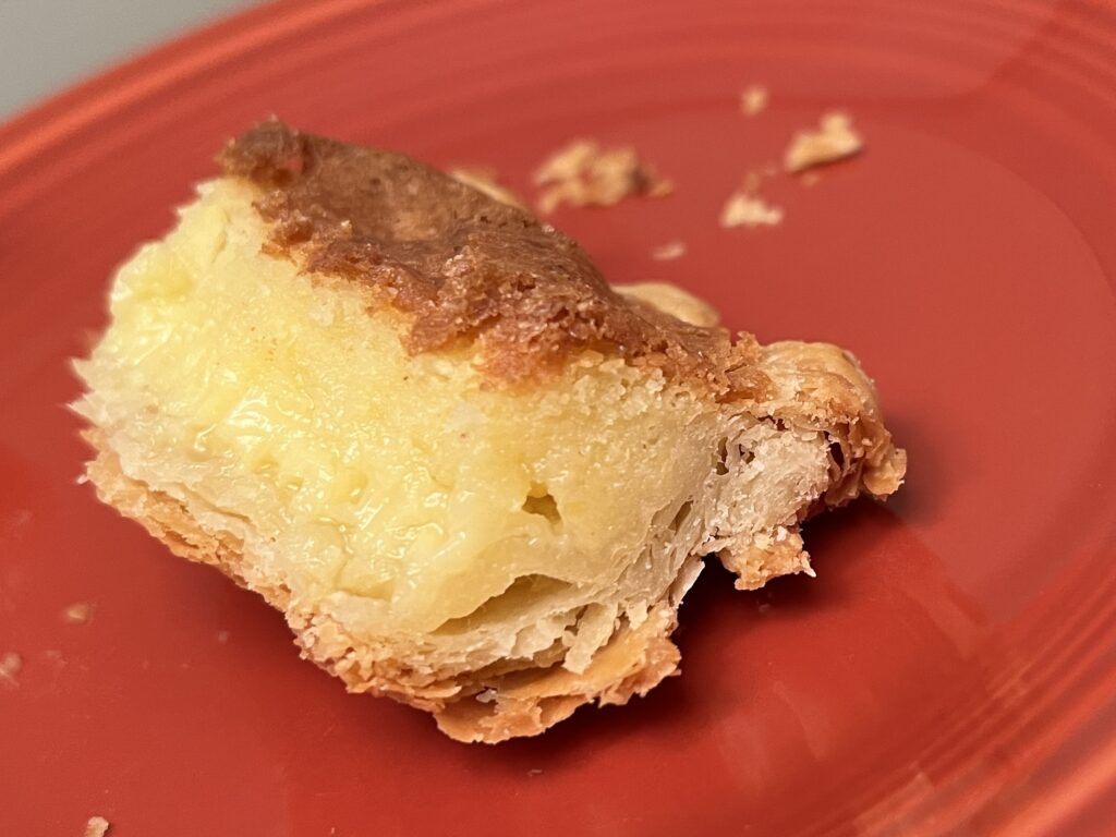 Flaky Crust Eggnog Chess Pie