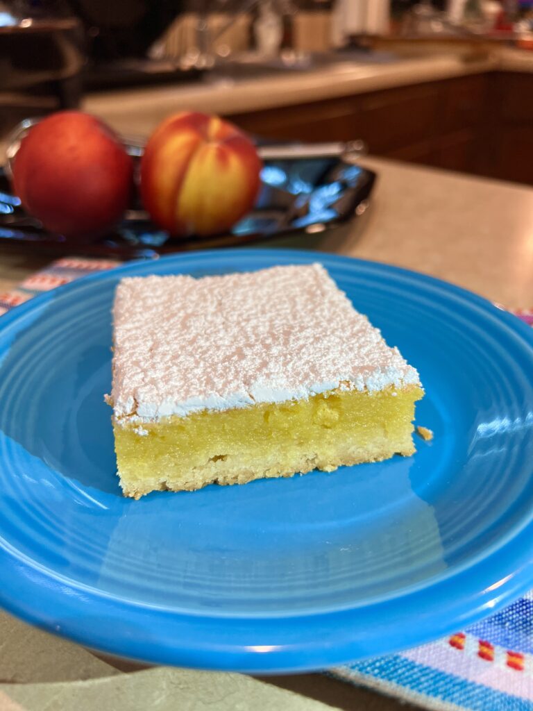 Peach Bar on plate