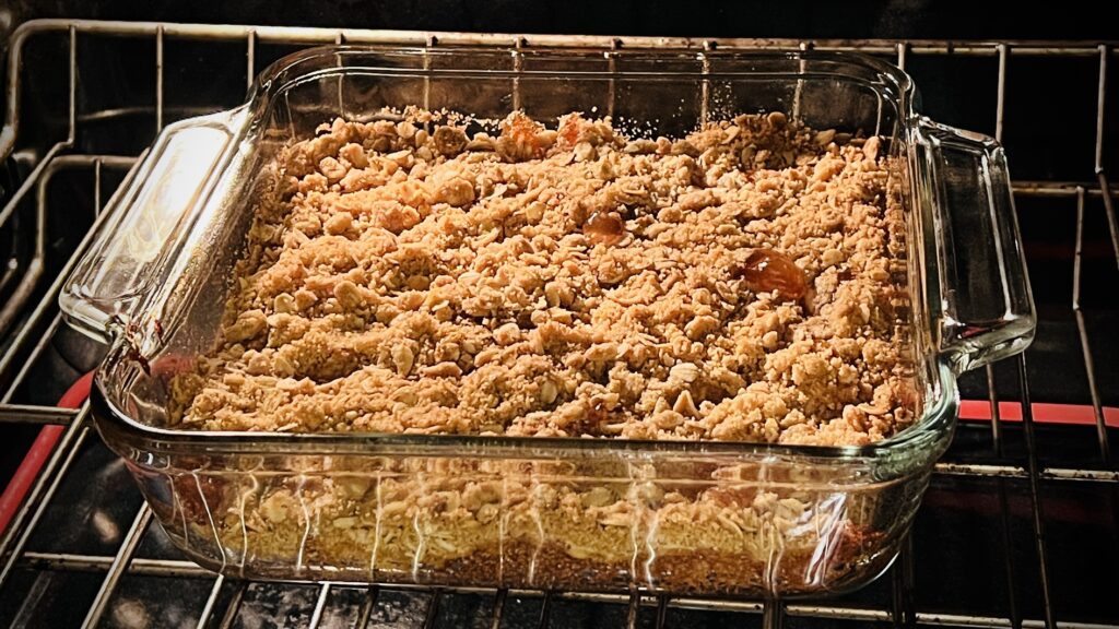 Apple Crisp baked in oven