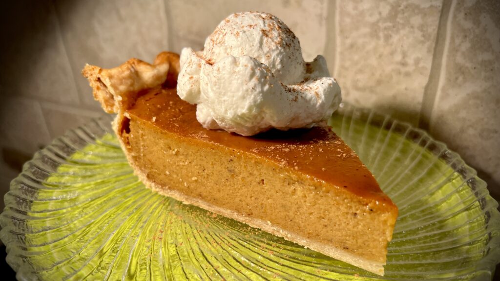 Honey Pumpkin Pie slice side