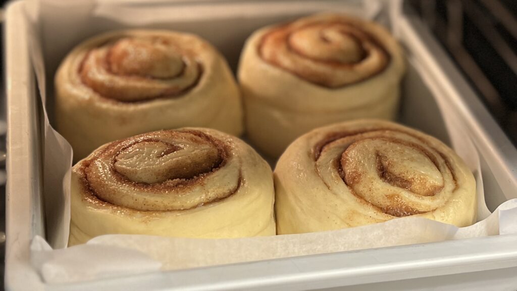 Cinnamon Rolls After Rising